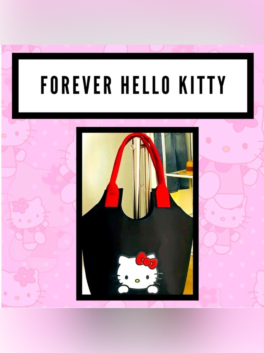 NEW:Signature Shoulder Bag Sanrio Hello Kitty Cartoon Character Felt Handbag